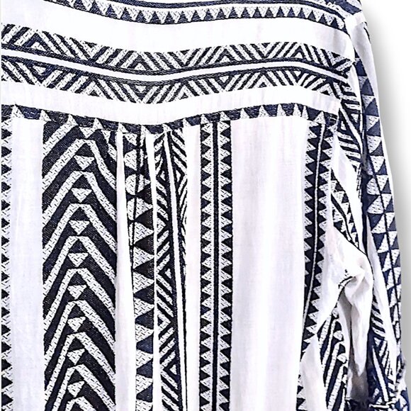 Devotion Twins Ella embroidered tiered ethnic bell sleeves boho hippie dress M - Picture 14 of 16